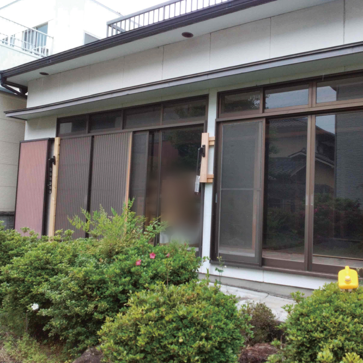 庭木が生えていたお庭に